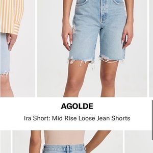 AGOLDE Ira Short: Mid Rise Loose Jean Shorts